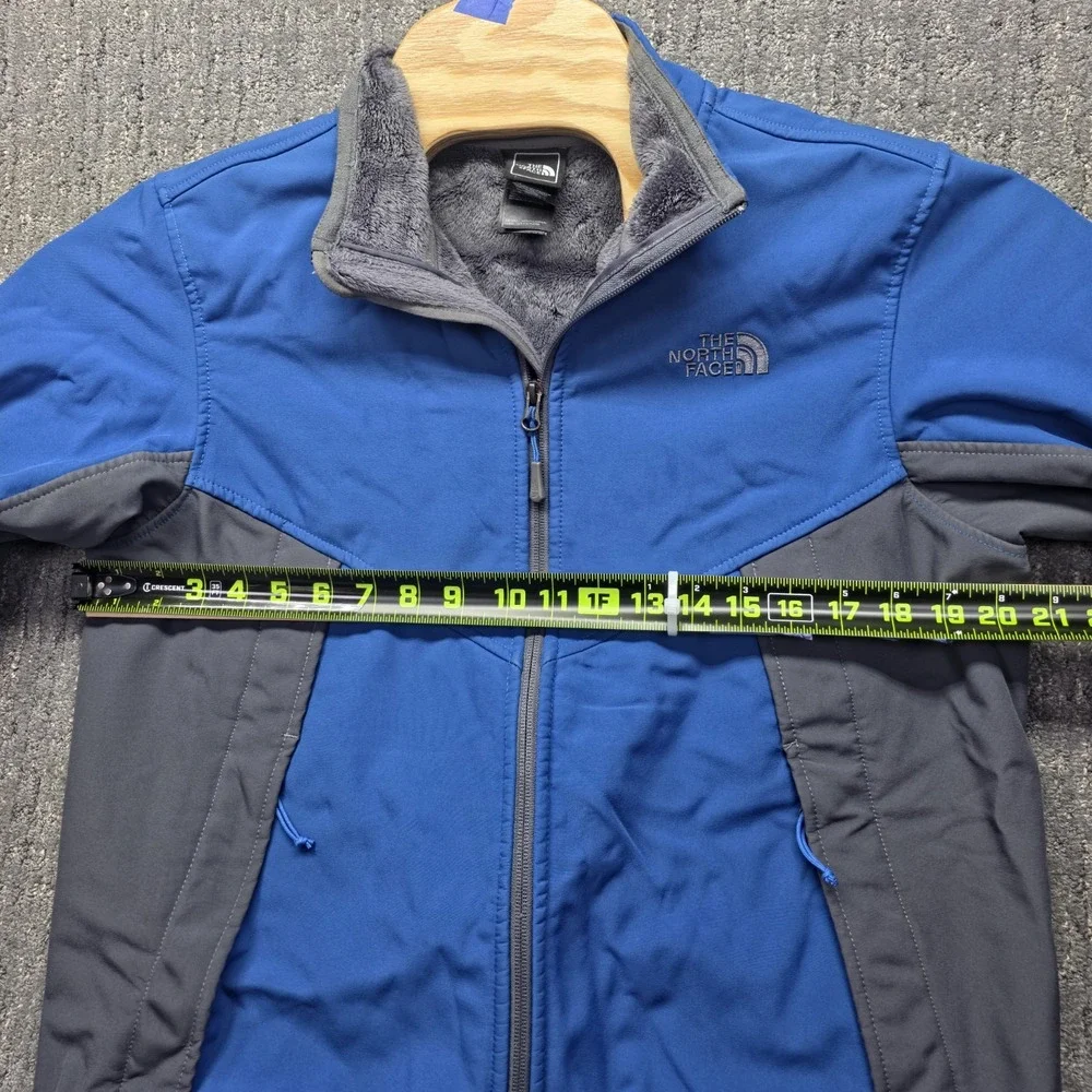 The North Face Apex Chromium Thermal Jacket Mens M Blue Softshell Sherpa‎ Coat